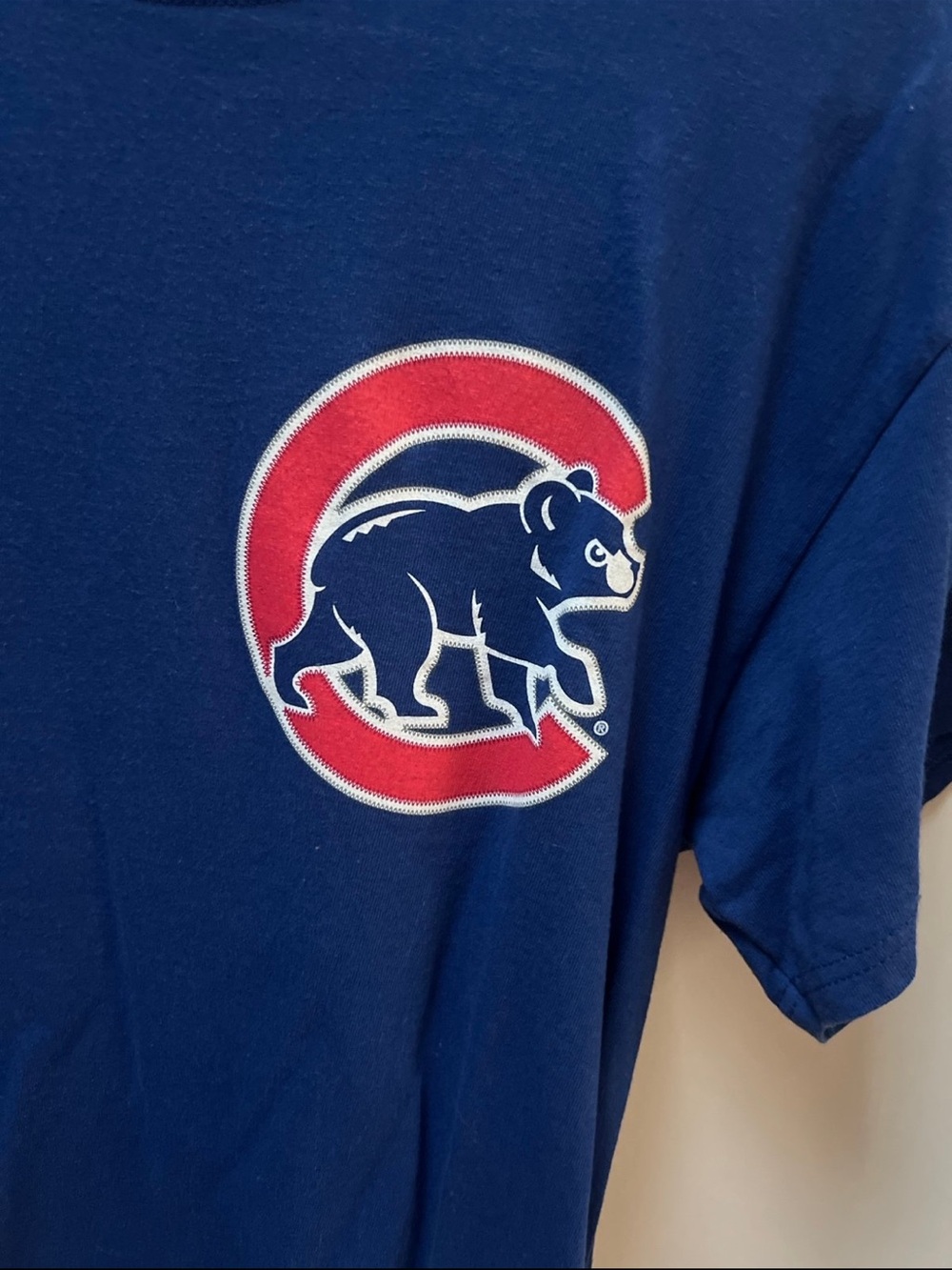 Chicago Cubs Javier Báez #9 Majestic T-Shirt Size Medium Blue MLB Baseball Tee - Picture 2 of 7